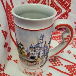 Disney Stein Vtg Castle Mug Holiday Cheer Mickey Mouse Donald Duck